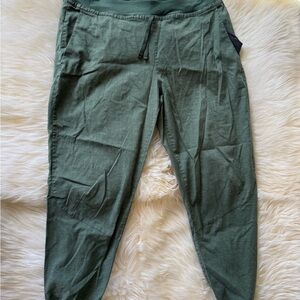 Men's Olive Green Casual Drawstring Pants